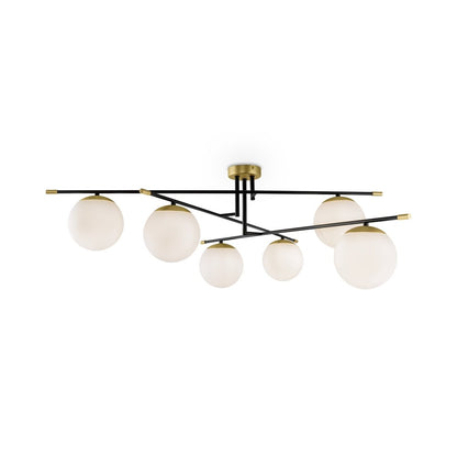 Maytoni Nostalgia Gold/White Ceiling Light 6 Bulbs