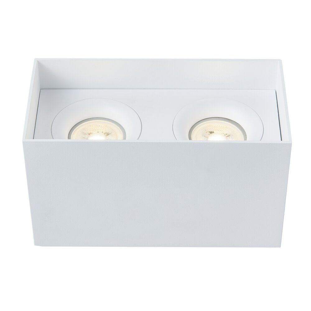 Maytoni Slim White Ceiling Light 2 Bulbs 13 x 20.5 cm