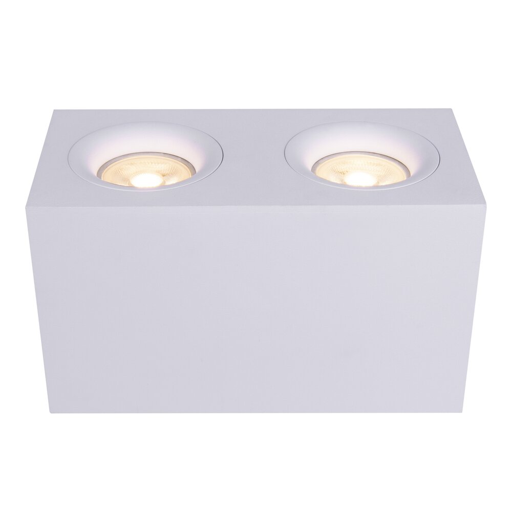 Плафониера Maytoni Slim бяла 2 крушки 13 x 21 см