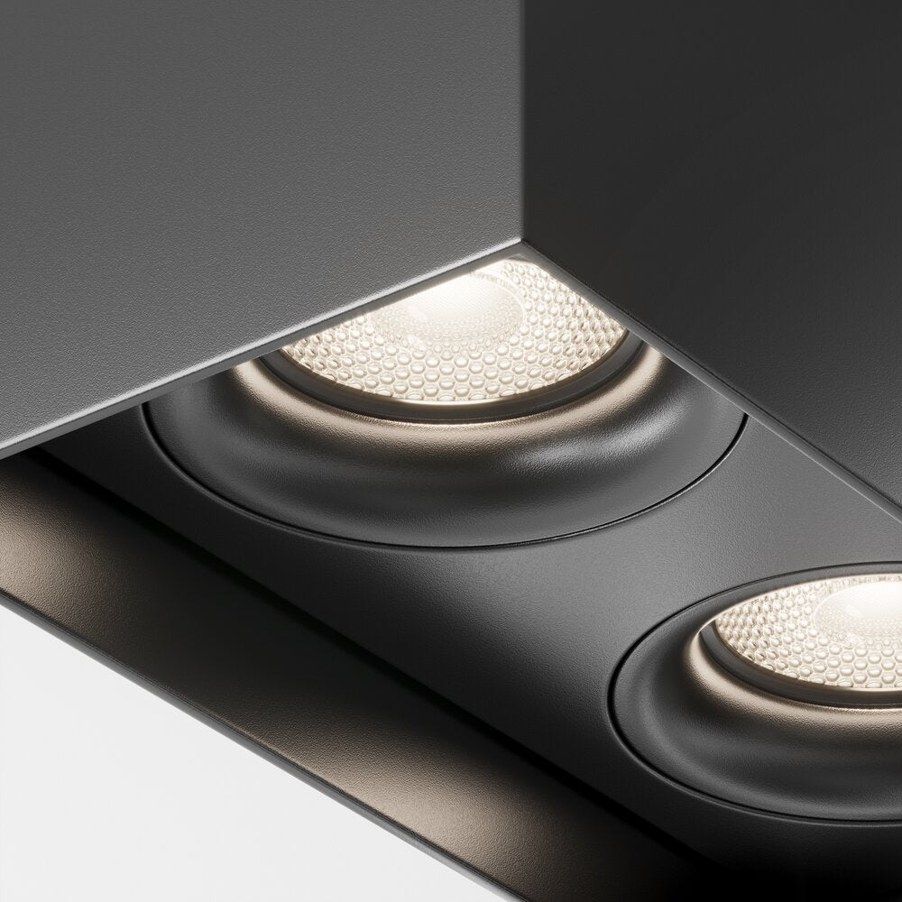 Maytoni Slim Black Ceiling Light 2 Bulbs 13 x 20.5 cm