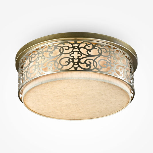 Maytoni Venera Ceiling Lamp Brass/Fabric 5 Bulbs