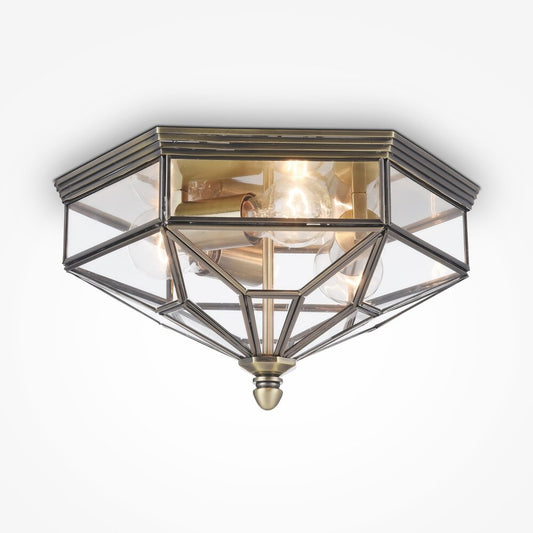 Maytoni Zeil Ceiling Lamp Bronze/Transparent 3 Bulbs