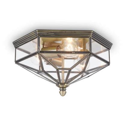 Maytoni Zeil Ceiling Lamp Bronze/Transparent 3 Bulbs