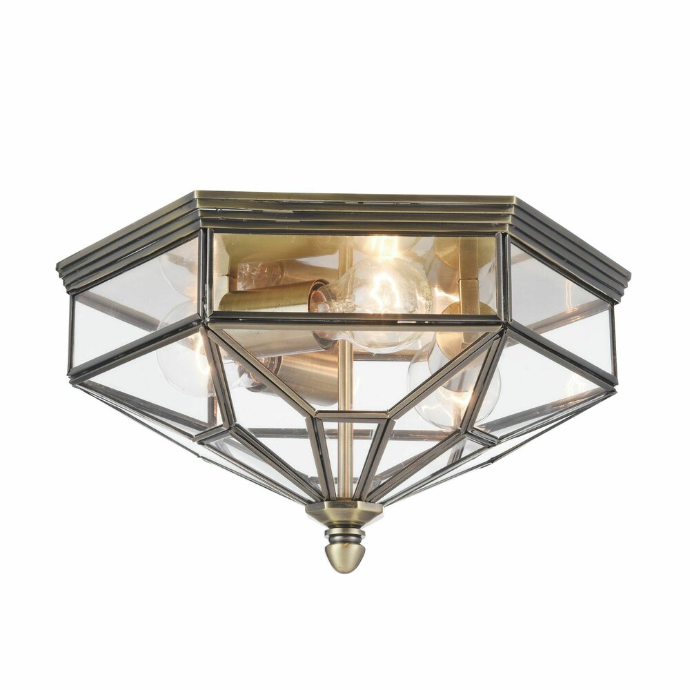 Maytoni Zeil Ceiling Lamp Bronze/Transparent 3 Bulbs