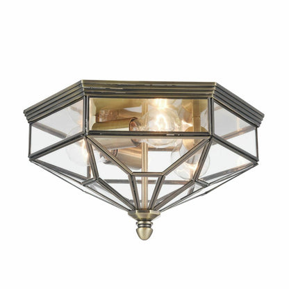 Maytoni Zeil Ceiling Lamp Bronze/Transparent 3 Bulbs