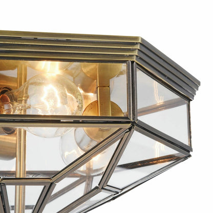 Maytoni Zeil Ceiling Lamp Bronze/Transparent 3 Bulbs