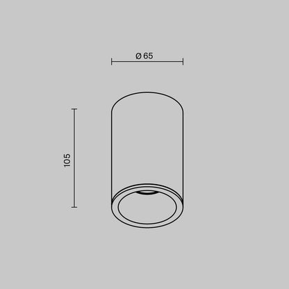 Плафонера Maytoni Zoom черна 1 крушка 12 x 7 см