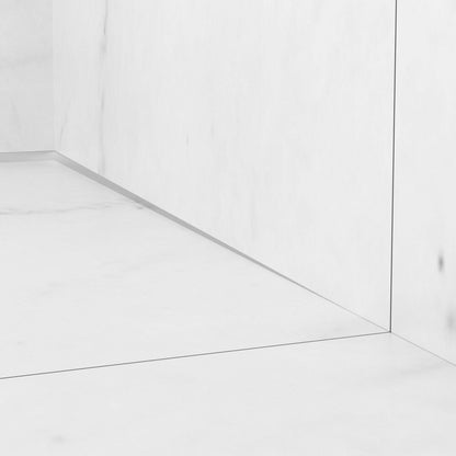 Правилен наклон вдясно за стена Balneo Floor Strips 120 cm завършек инокс мат