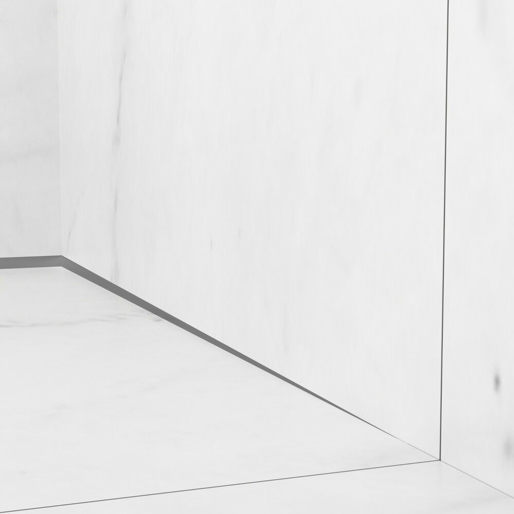 Наклонен профил вдясно за под Balneo Floor Strips 120 cm матово покритие Gun Metal