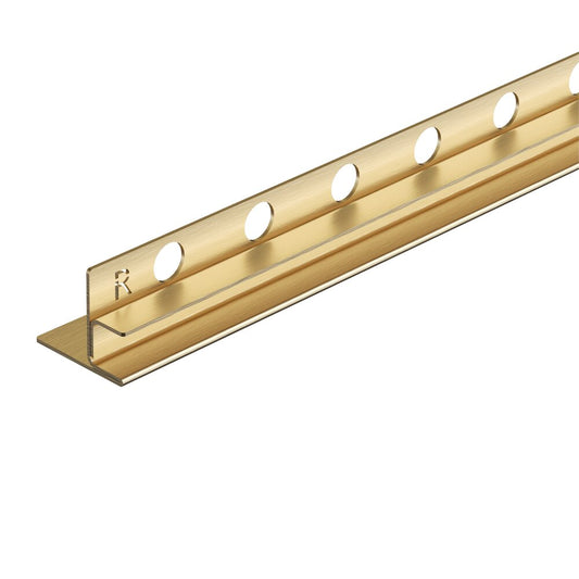 Наклонен профил вдясно за стъкло Balneo Floor Strips 120 cm завършване Brushed Gold