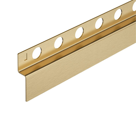Наклонен профил вляво за стена Balneo Floor Strips 120 cm с покритие Brushed Gold
