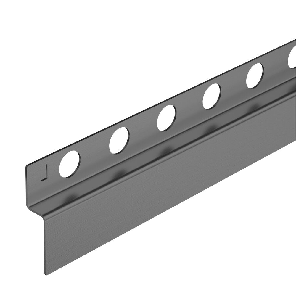 Наклонен профил вляво за стена Balneo Floor Strips 170 cm матово покритие Gun Metal