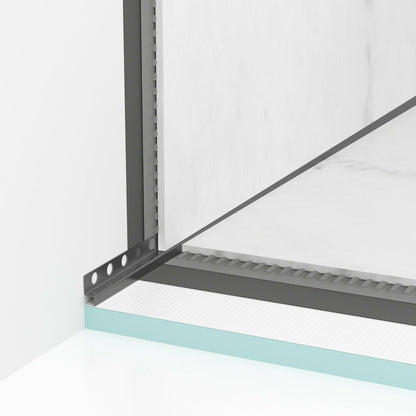 Наклонен профил вляво за стена Balneo Floor Strips 170 cm матово покритие Gun Metal