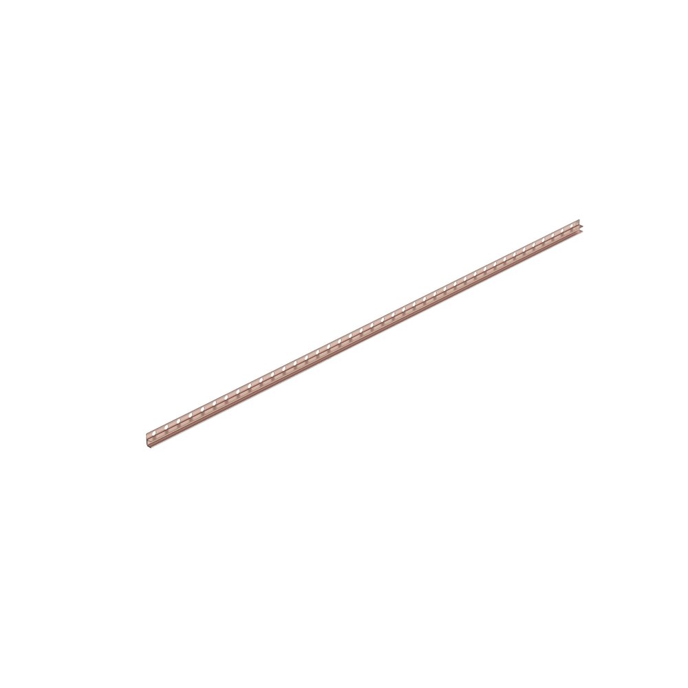 Наклонен профил вляво за стъкло Balneo Floor Strips 120 cm завършване с brushed copper