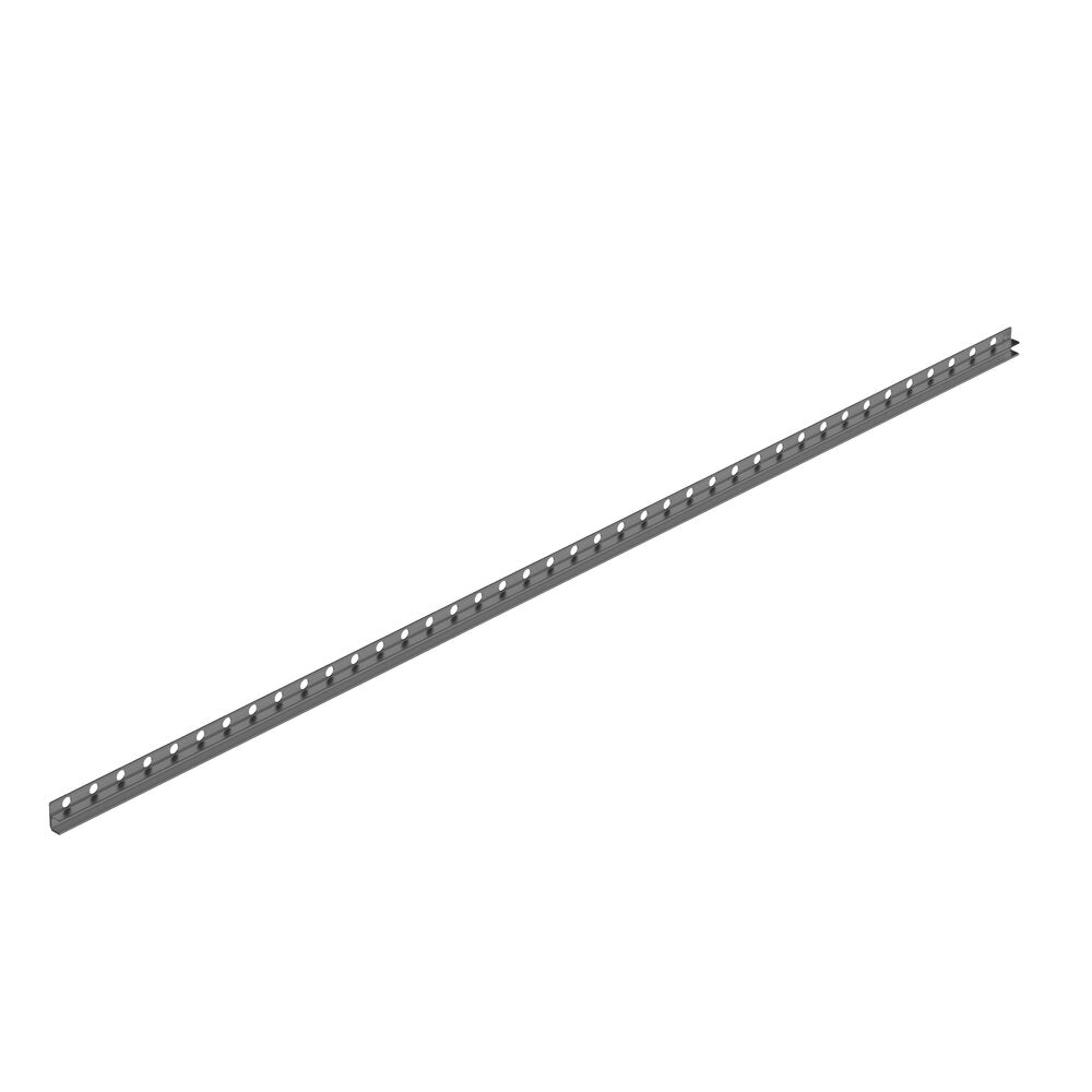 Наклонен профил вляво за стъкло Balneo Floor Strips 170 cm матово покритие Gun Metal