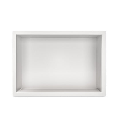 Вградена правоъгълна рафт Balneo Wall-Box One с рамка 30x20x10 cm бял мат