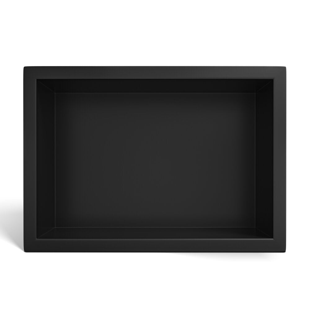 Вградена правоъгълна рафт Balneo Wall-Box One с размери 30x20x10 cm матово черен