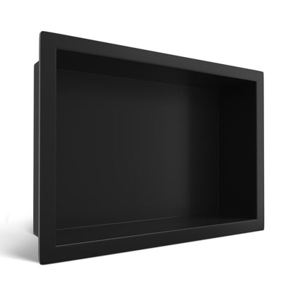 Вградена правоъгълна рафт Balneo Wall-Box One с размери 30x20x10 cm матово черен