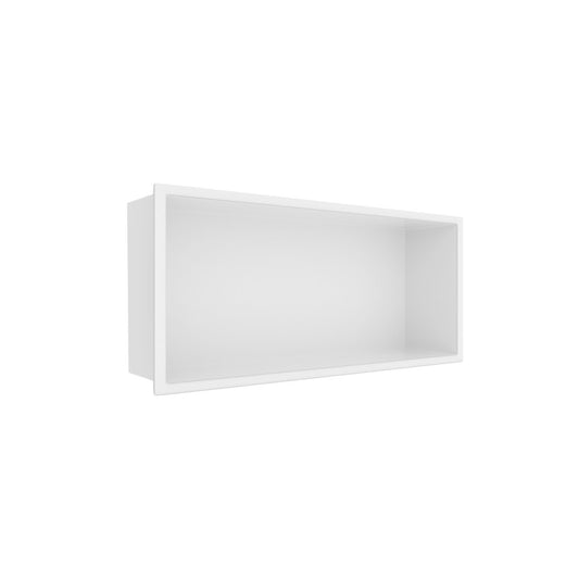 Вградена правоъгълна рафт Balneo Wall-Box One с размери 45x20x10 cm матово бяло