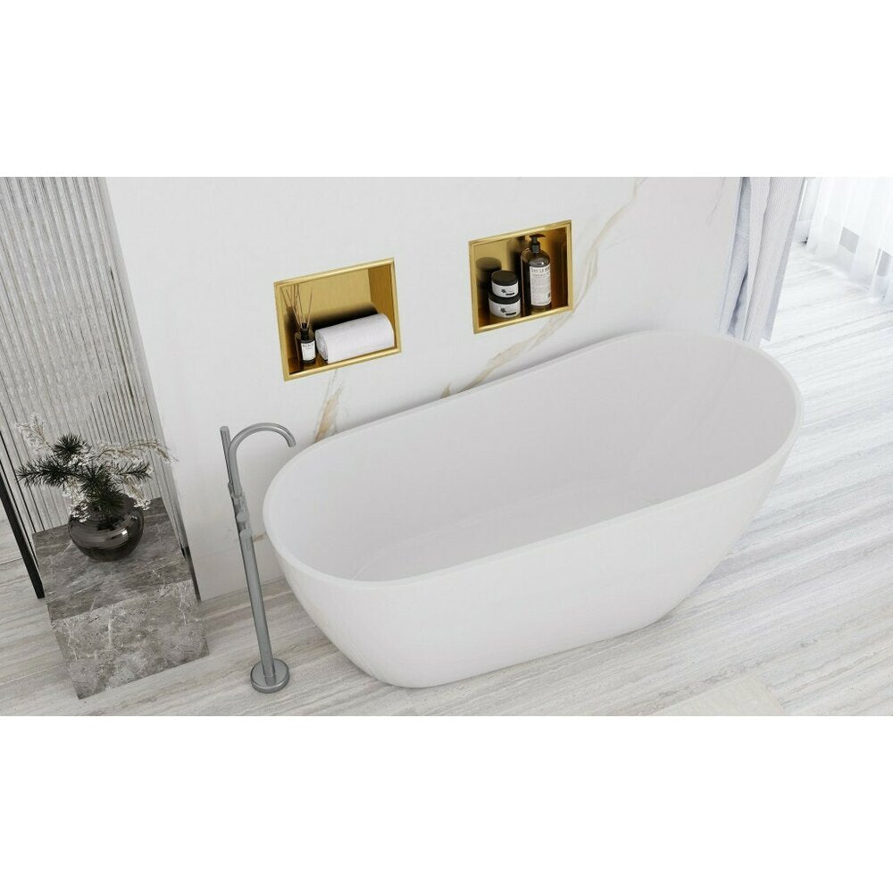 Интегриран квадратен златист рафт Rea 30x30x10 см