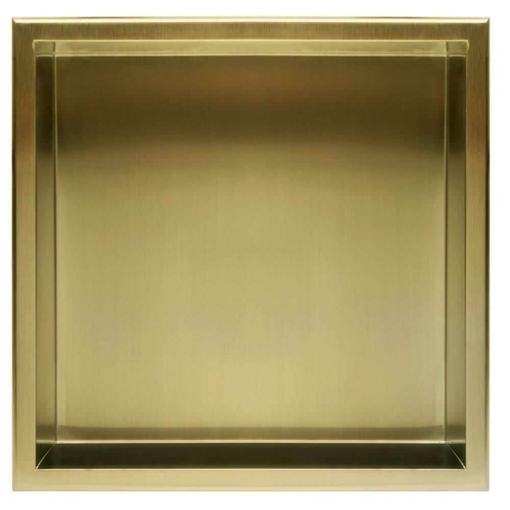 Интегриран квадратен златист рафт Rea 30x30x10 см