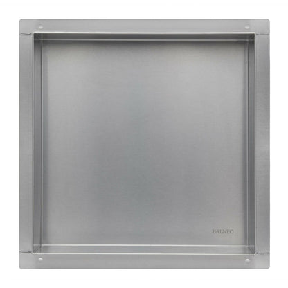 Вграден квадратен рафт Balneo Wall-Box 30x30x7 см без рамка от инокс