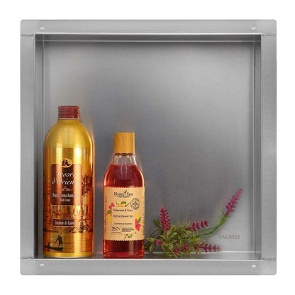 Вграден квадратен рафт Balneo Wall-Box 30x30x7 см без рамка от инокс
