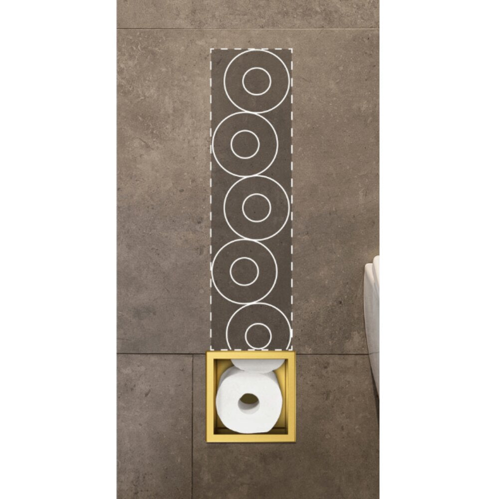 Вграден рафт за тоалетна хартия Balneo Wall Box Paper 3 златен гланц