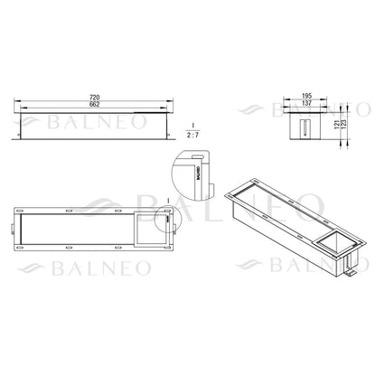 Вграден рафт за тоалетна хартия Balneo Wall Box Paper 3 златен гланц