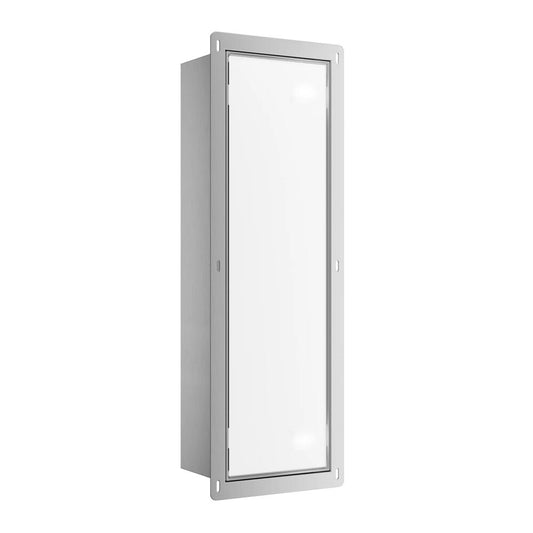 Вградена стойка за тоалетна четка Balneo Wall Box L и тоалетна хартия ляво отваряне бяло 68 cm