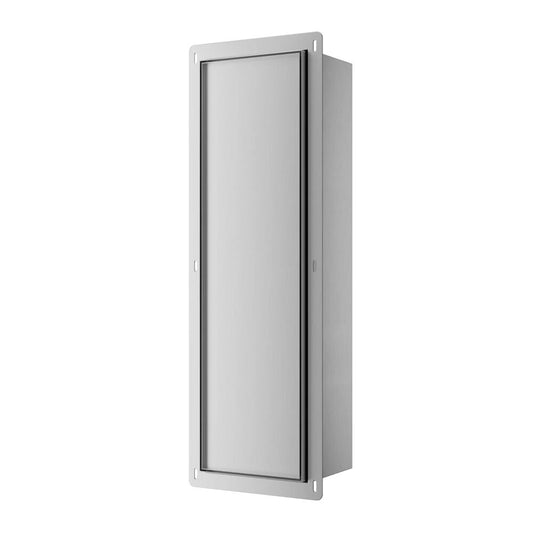 Вградена стойка за тоалетна четка Balneo Wall Box L Tiles и тоалетна хартия, ляво отваряне, 68 cm