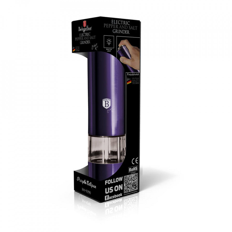 Електрическа мелница за сол и пипер Purple Eclipse Collection BerlingerHaus BH 9290