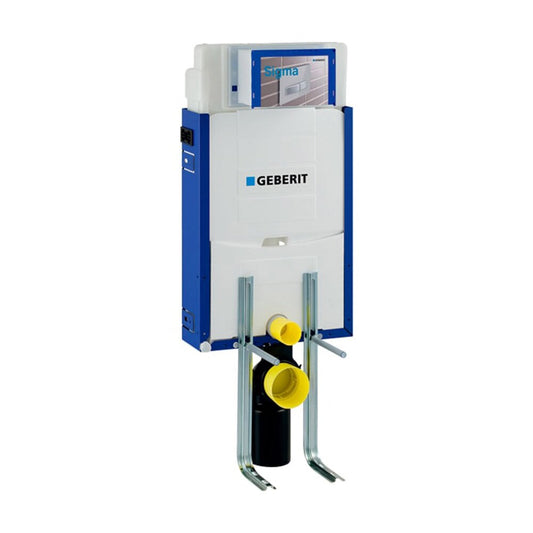 Geberit Sigma Concealed Cistern with Kombifix Frame for Wall-Hung Toilet 108 cm with Supports, Brick Installation
