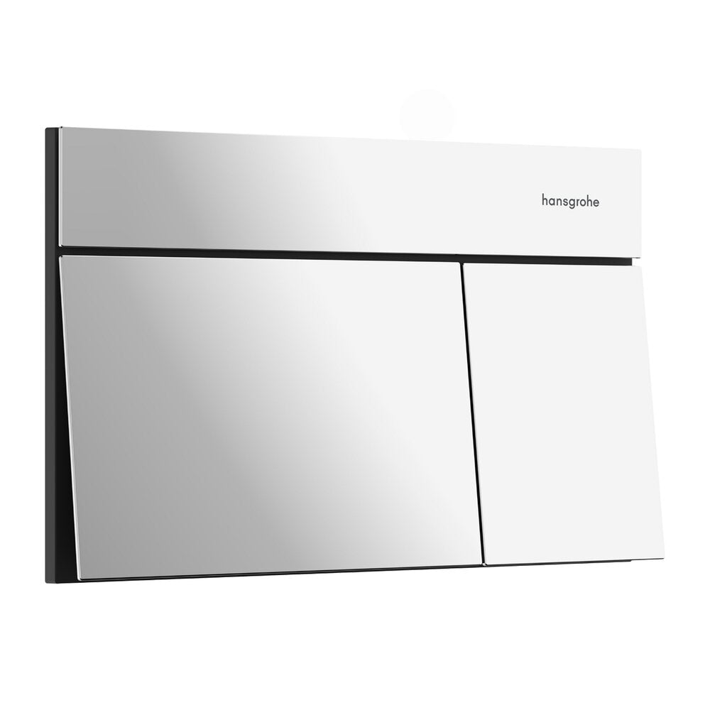 Вградена тоалетна резервоар Hansgrohe iFrame 112 cm с бутон iFrame Element E хром гланц плюс тоалетна чиния Rune Ivaldi бяла с капак softclose