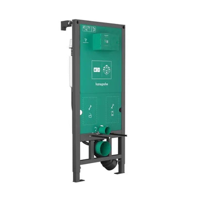 Вграден резервоар Hansgrohe iFrame 112 cm за окачен тоалетен чиния и бутон iFrame Element E хром гланц