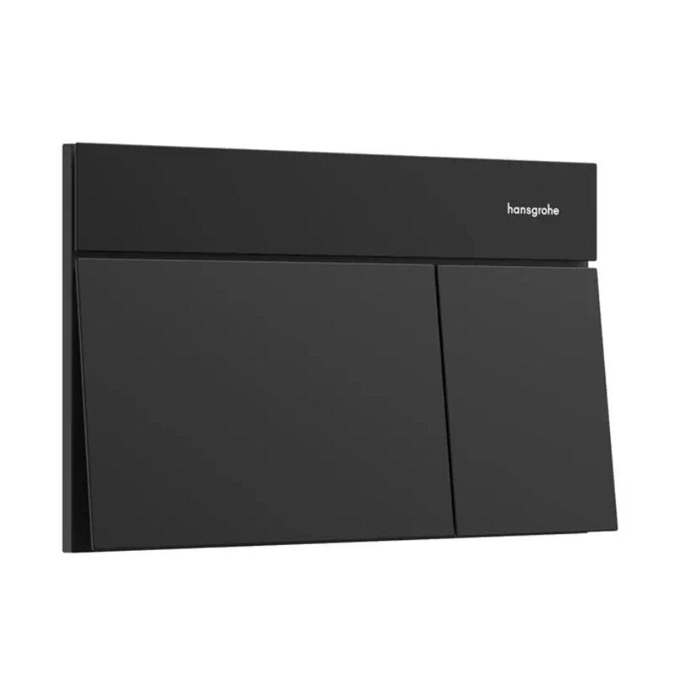 Вградена резервоар Hansgrohe iFrame 112 cm за окачен тоалетен съд и бутон iFrame Element E матово черен