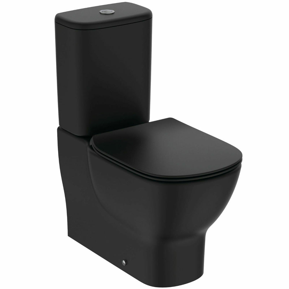 Ideal Standard Tesi Matte Black WC Tank with Bottom Supply