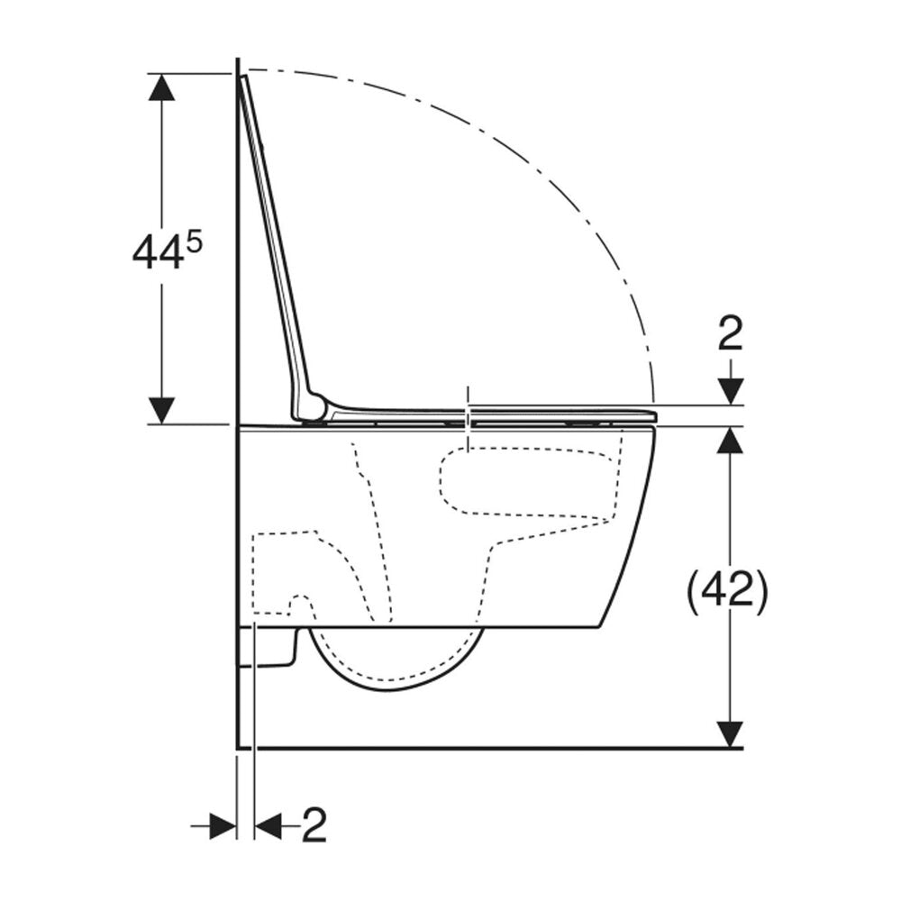 Резервоар за WC с вградено шаси Geberit Duofix с бяла бутон Delta20 и стенен WC Smyle TurboFlush бял с капак softclose