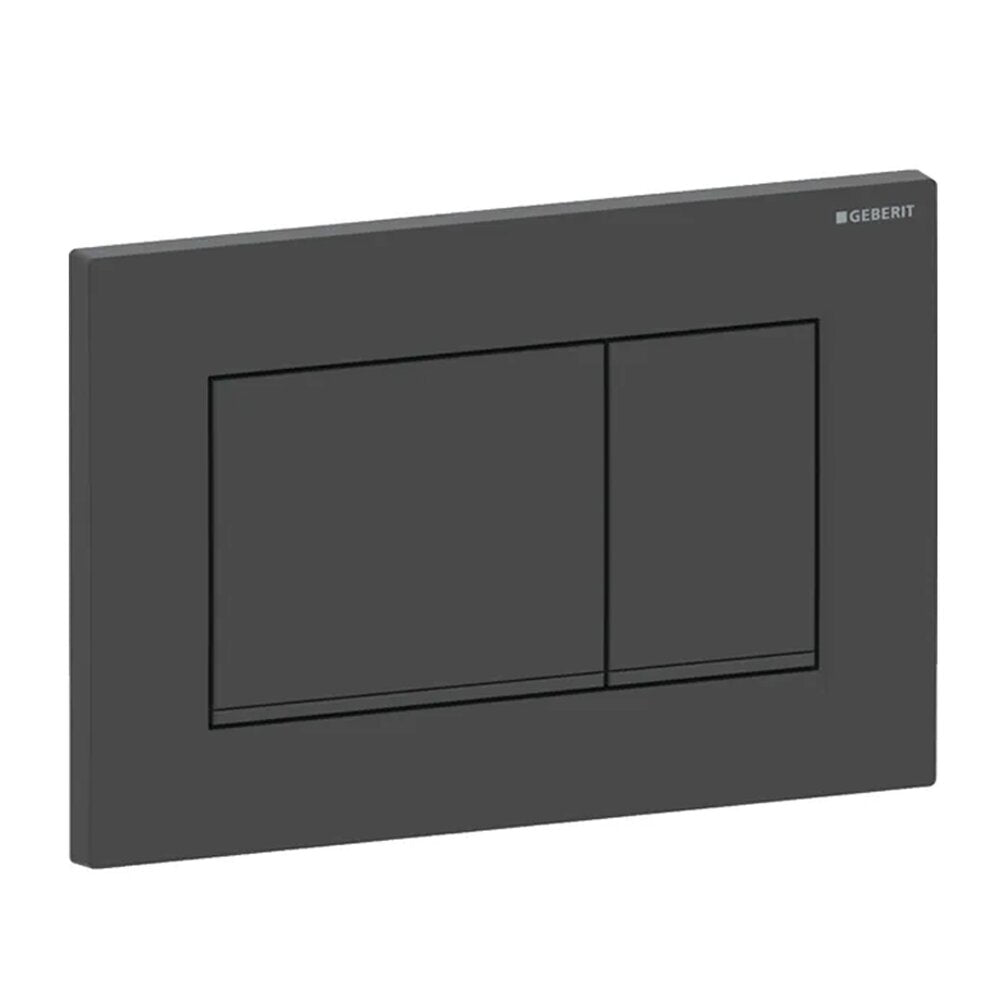 Резервоар за WC с вградено шаси Geberit Duofix Sigma комплект за монтаж и бутон за управление Sigma20 черен мат