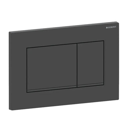 Резервоар за WC с вградено шаси Geberit Duofix Sigma комплект за монтаж и бутон за управление Sigma20 черен мат