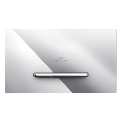 Резервоар за тоалетна с вградена рамка Villeroy&Boch 112 cm с хромирана бутон ViConnect и тоалетна чиния Rune Ivaldi Grande бяла с капак softclose