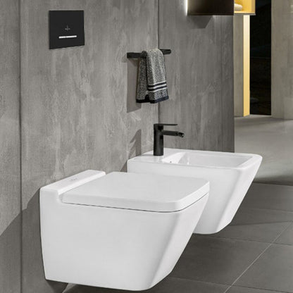 Резервоар за тоалетна с вградено шаси Villeroy&Boch ViConnect с шаси 112 cm и бутон ViConnect 300S черен