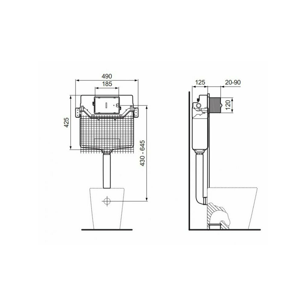 Ideal Standard ProSys SmartValve Concealed WC Tank R015667