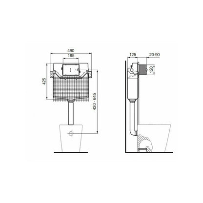 Ideal Standard ProSys SmartValve Concealed WC Tank R015667
