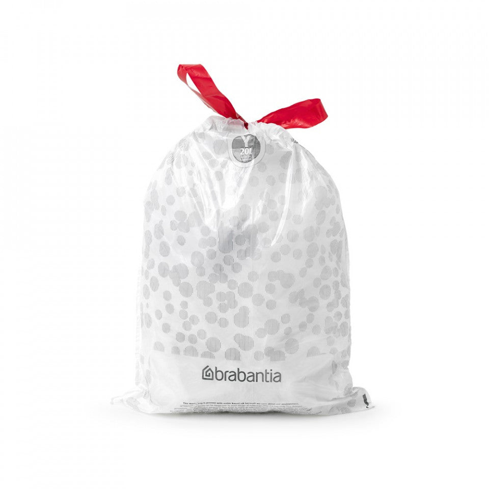 Чанта за боклук Brabantia размер Y (Newicon), 20L, 20 бр., бяла 650536