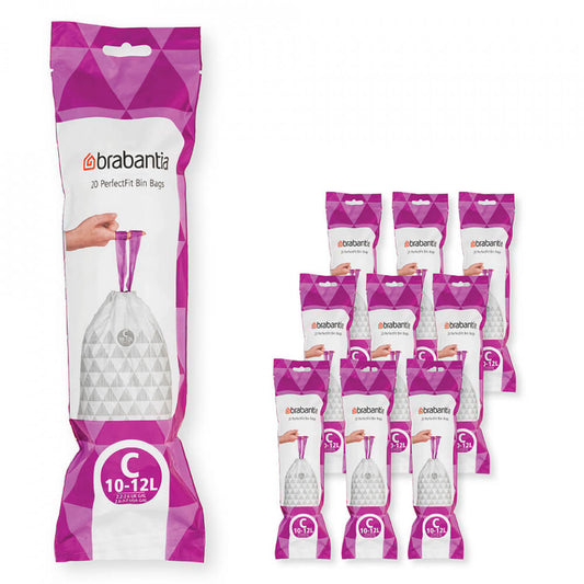 Чанта за боклук Brabantia PerfectFit Sort&Go/Silent/Touch размер C, 10-12L, 200 бр., кутия 1005566