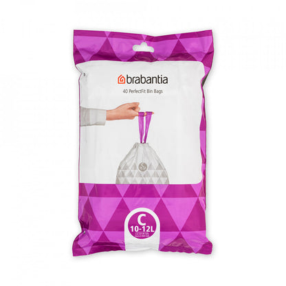 Чанта за боклук Brabantia PerfectFit Sort&Go/Touch N размер C, 10-12L, 40 бр., пакет 1005487