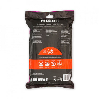 Чанта за боклук Brabantia PerfectFit Sort&Go/Touch N размер C, 10-12L, 40 бр., пакет 1005487