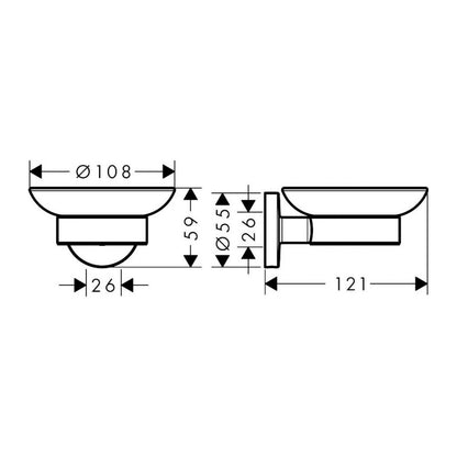 Савонера Hansgrohe Logis Universal бял - хром