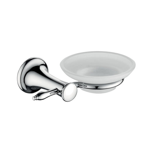 Ferro Retro White - Chrome Soap Dish with Holder